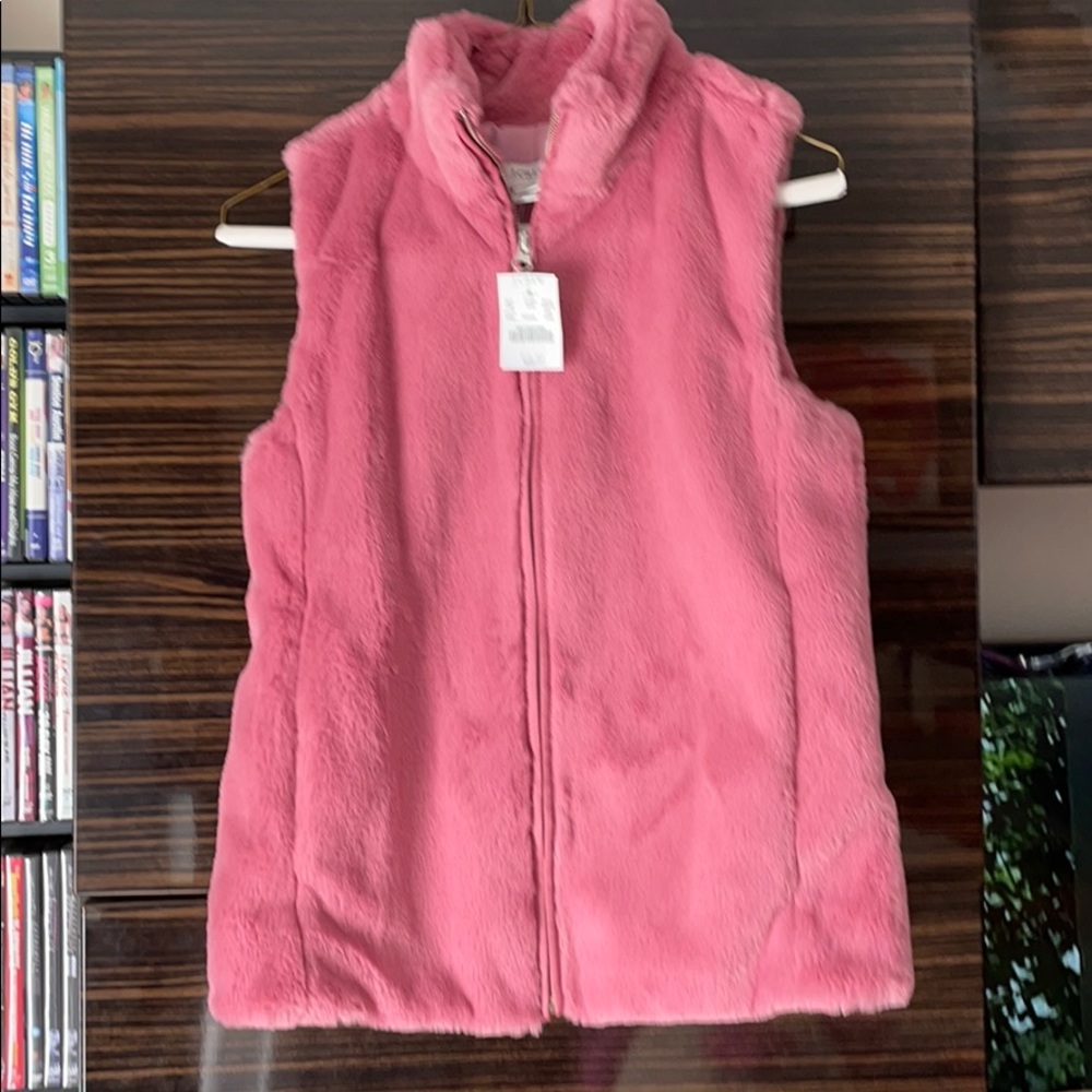 Brand new J crew fur vest